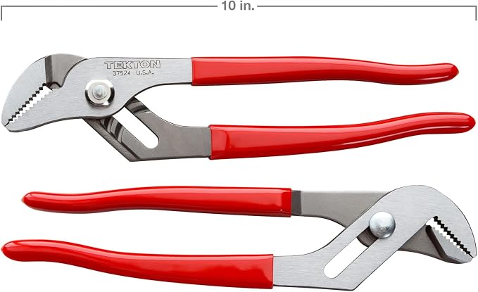 TEKTON 10 Inch Groove Joint Pliers (1-1/2 in. Jaw) | 37524 | Made in USA