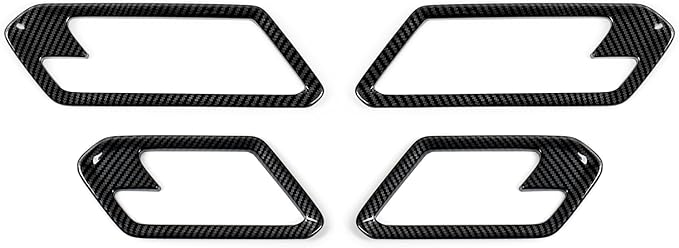 4PCS Car Inner Door Handle Sticker ABS Carbon Fiber Decal Interior Trim Cover for Chevrolet Colorado/GMC Canyon 2023 2024 2025 Accessories