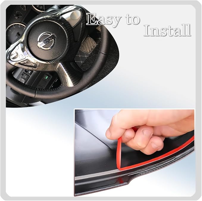 MUXEE Steering Wheel Button Frame,for Nissan Sentra 2016 2017 2018 2019 - ABS Carbon Fiber Sport Steering Wheel Frame Cover Steering Wheel Button Wrap Accessories