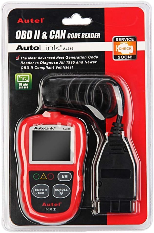 Autel Autolink AL319 Car OBD2 Scanner Code Reader Engine Fault Code Reader Scanner CAN Diagnostic Scan Tool for All OBD II Protocol Cars Since 1996