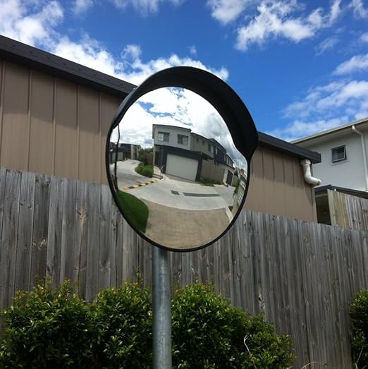 Angooni 16" Convex Driveway Mirror, Upgrade Wide Angle View, Adjustable Blind Spot Mirror, Traffic Mirrors, Security Mirrors Indoor and Outdoor, Parabolic Safety Mirrors