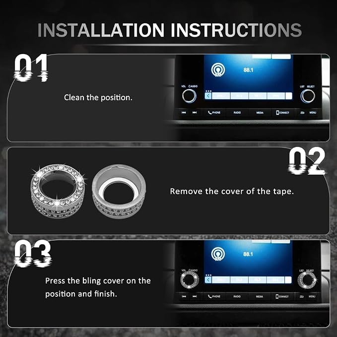 for Honda CRV CR-V EX LX Hybrid Sport Bling Cute Accessories Accessory 2025 2024 2023, AC Volume Knobs, Air Vent Outlet, Gear Shift Cover, Start Stop Push Button Ring Covers, Chrome, Silver, 14pcs