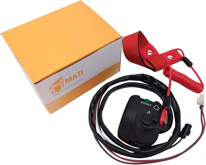 Handlebar Start Stop Kill Switch Box Aassy & Safety Lanyard for Yamaha FX140 FX1000 WaveRunner/WaveVenture 700 XL700 WaveRunner 800 GP800 1100 VX110/VX/V1 VX1100 1300 GP1300 1800 VXR/VXS VX1800