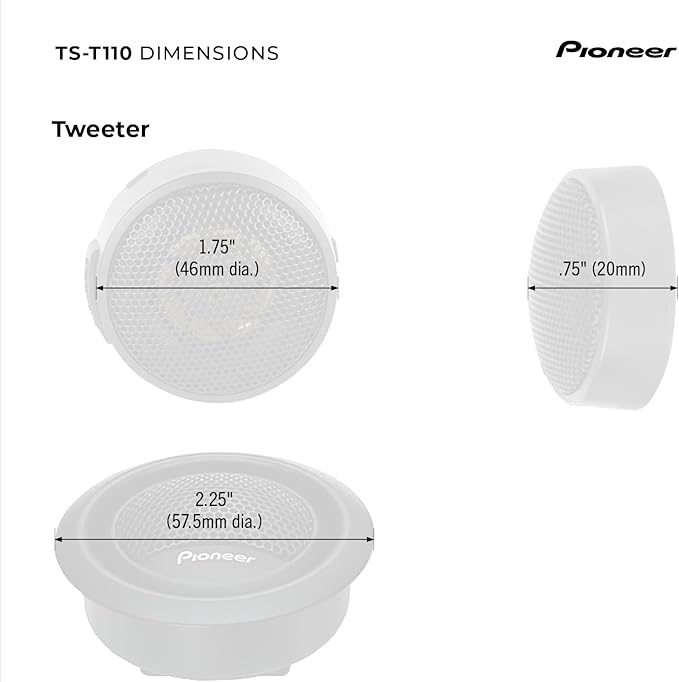 Pioneer TST110 TS-T110 7/8-Inch Component Tweeter