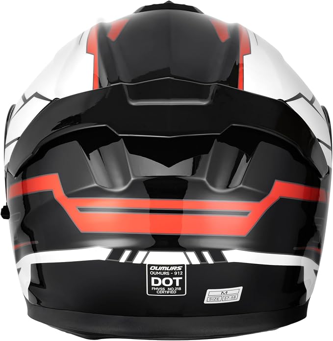 OUMURS Modular Motorcycle Helmets Full Face Flip up Street Bike Motorcycle Helmet for Unisex Adult Model 912