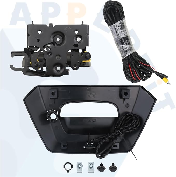 APPERFiT Backup Camera with Tailgate Handle & Bezel Trim 15094722 93440179 Compatible with Chevrolet Chevy Avalanche 1500 2500 2002 2003 2004 2005 2006 Tail Gate Reverse Back Up Camera