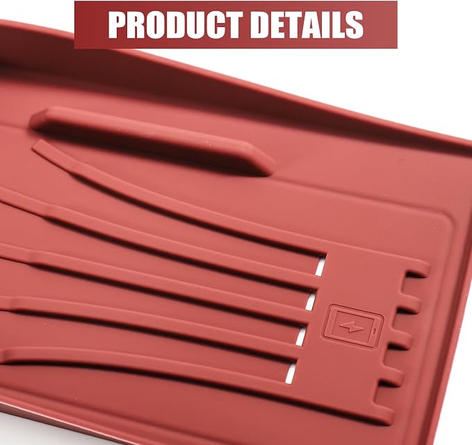 Center Console Organizer with Cup Holder Insert for Porsche Cayenne 2024-2026 Central Control Silicone pad