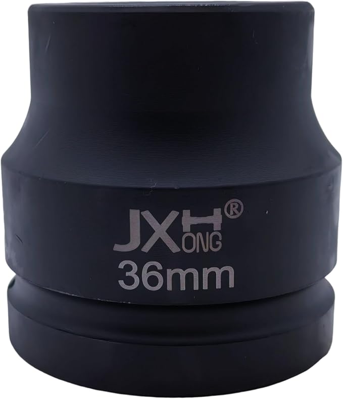 1-1/2" Drive Impact Socket, 6-Point, Heat Treated Cr-Mo Steel – Heavy Duty for Hydraulic Impact Wrench (36mm)
