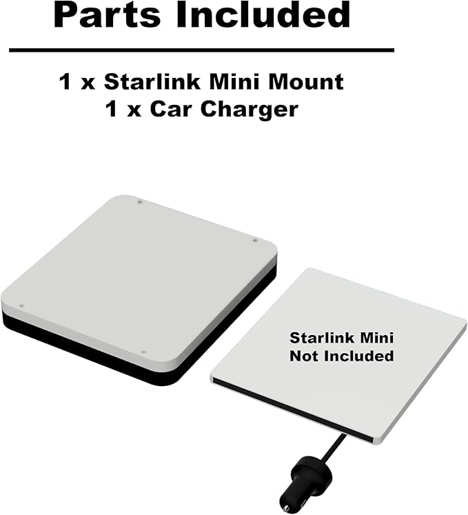 Starlink Mount Ultra-Durable Kit for Campers, RVs, UTVs, Trucks, & Cars | USA Made | Interior and Exterior Vehicle Installation | Hardtop Complete Coverage (Add Car Charger, Mount Only)