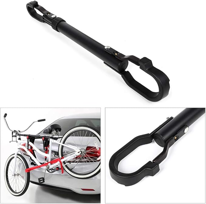 SCITOO Iron Bicycle Top Tube Adapter Fit Most Automobiles That Have A Roof Rack Including Round Square Oval and Flat Crossbars Black 1-Bike