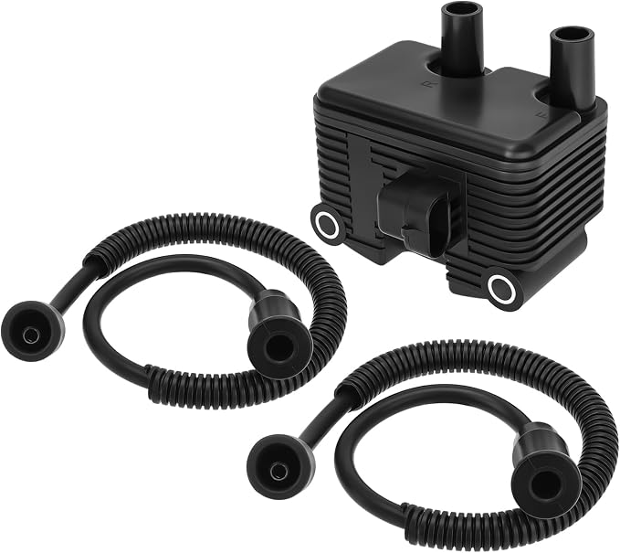 JAVIK 0.5 OHM Ignition Coil & Spark Plug Cable For Sportster 1200 Custom XL1200C/1200 Roadster XL1200R/Sportster XL883/883 Low XL883L/883 Custom XL883C 2004-2006 O.E.M# 31655-99 31996-04