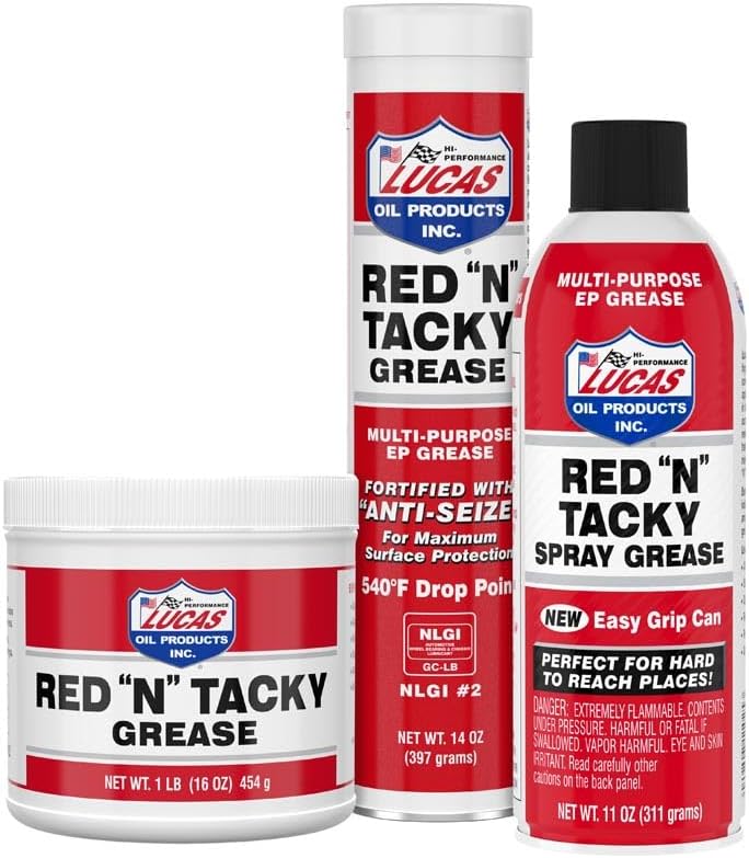 Lucas Oil 10025 Red N Tacky Aerosol Spray - 11 Ounce (Pack of 4)