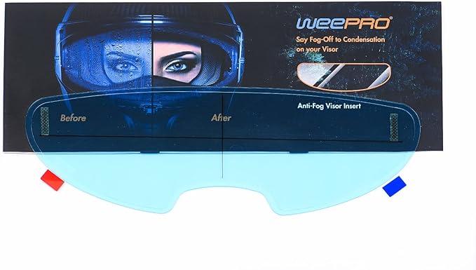 Anti Fog Film for Motorcycle Helmet Visor Compatible with QWART Helmet Visor Protector Film Defogger Fog Resistant for Helmet Lens 3.6" x 10.55"