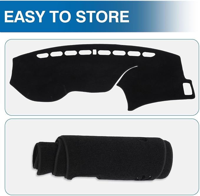 KUST Black Dash Cover for Honda Accord 2013 2014 2015 2016 2017 (LX, Sport, EX, EX-L, & Touring) Polyester Dashboard Cover Non-Slip Center Console Dash Cover Accessories for Honda Accord No Glare