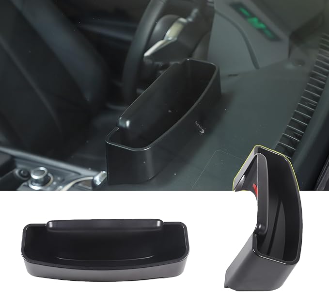 Center Console Organizer Tray Compatible with Mazda MX-5 2016-2023 Accessories, Car Navigation Screen Back Storage Box, Insert Storage Box Auxiliary Storage Tray, Black (Fit L-Peptide Car)