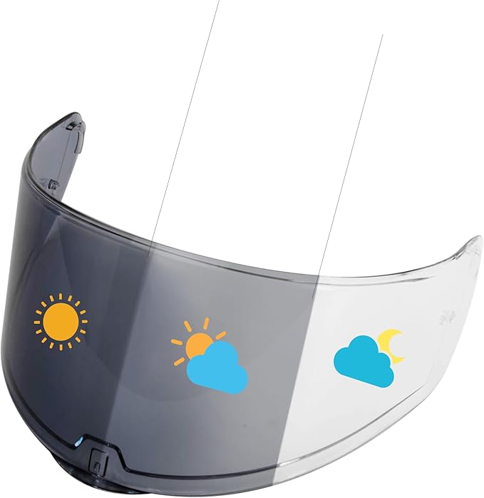 PSLER Sedici Strada 2 Visor - Sedici Strada 2 and Strada 3 Face Shield Motorcycle Helmet visor Accessories Replacement for LS2 FT2 VECTOR Sedici Strada 2 Strada 3 FF801 FF397,Photochromic