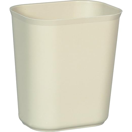 Rubbermaid Commercial Products Fire Resistant Wastebasket 14 Qt/3.5 GAL Beige for Hospitals/Schools/Hotels/Offices/Homes
