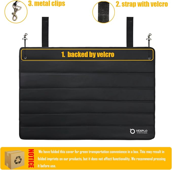 VEXPLO Large Rear Bumper Guard for Cars, 38 x25 inches Foldable Car Rear Bumper Protector Guard, Protects Bumper of Cars, SUVs, Trucks, Vans from Scratches During Loading/Unloading