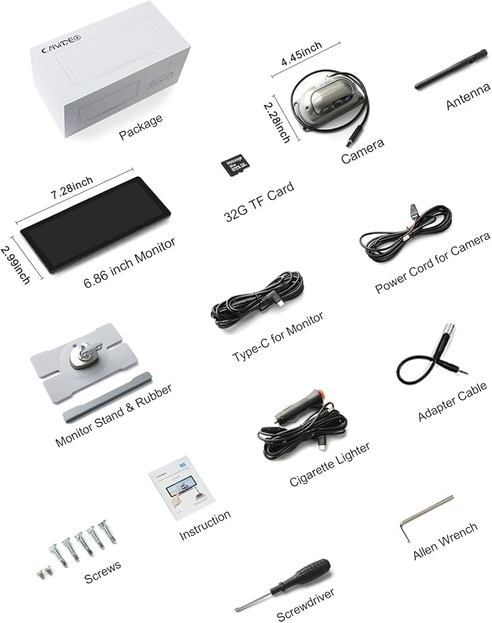 RV Wireless Backup Camera Easy Install: Plug & Play for Furrion Pre-Wired RVs-6.86'' 1080P IPS HD Touch Screen No Delay,IP69K Waterproof Night Vision Back Up Camera for Trailer,Camper,5th Wheel,Truck