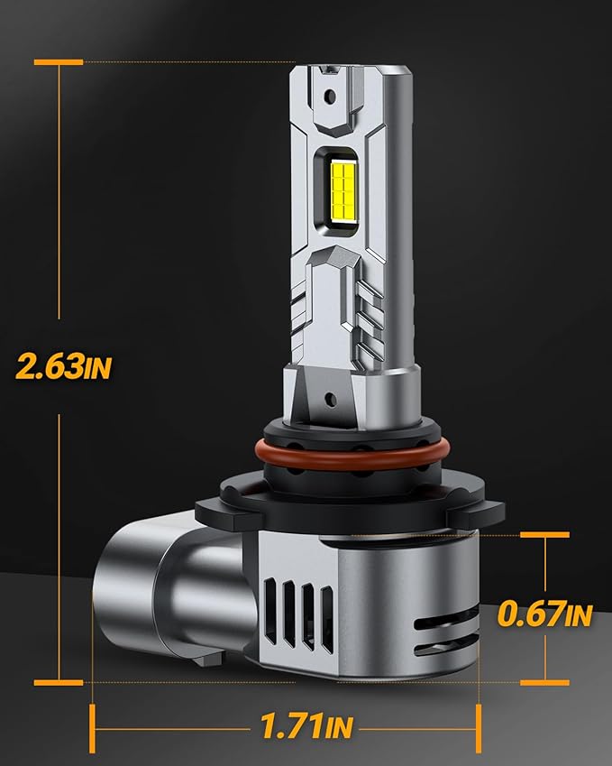 SEALIGHT ππππ Bulbs Brightest 50,000LM 6500K 9012 Bulbs With Cooling Fan Canbus Ready 70000+ Lifespan, Pack of 2