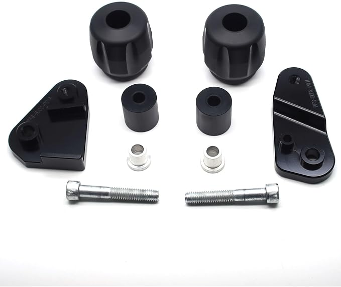 MZS Motorcycle Frame Sliders, Falling Crash Protector Guards No Cut Kits Black Compatible with GSXR 1000 GSXR1000 2017-2025 / GSXR 1000R GSXR1000R 2017-2025