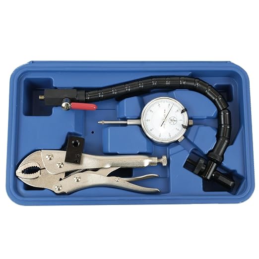 HDLNKAK Premium Disc and Rotor/Ball Joint Gage, 1'' by 0.001'' Indicator and 360 Deg Flexible Stem Holder,Automobile Brake disc Flatness Measurement Tool