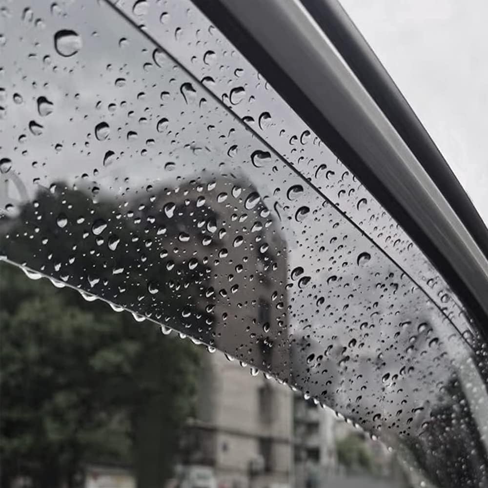 94059 Side Window Visors Wind Vent Deflector,4pcs Outside Mount Tape-On Rain Guards Set fit for 2001-2012 Escape,2008-2011 Mazda Tribute,2005-2011 Mercury Mariner