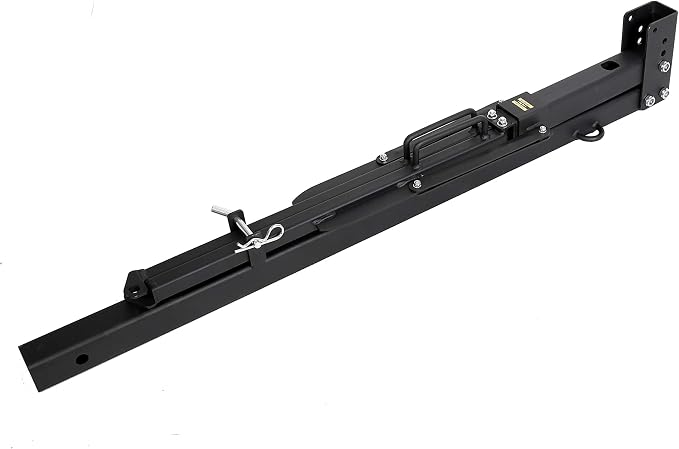ECOTRIC Truck Bed Extender Design Foldable Pickup Truck Bed Extension 400lb Capacity for Heavy Duty Lumber Ladder Canoe Boat Kayak Long Pipes - Powder Coated Steel