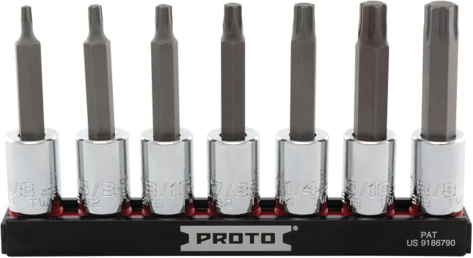 Proto J4990R7SAE 7 Piece 3/8" Drive Advanced Hex Bit Socket Set - SAE