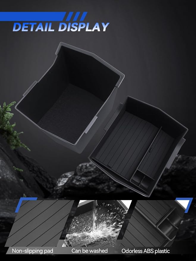 2 Layer Forester Center Console Organizer 2025 2026 Subaru Forester (Premium/Sport/Wilderness/Limited/Touring) Accessories Armrest Tray Middle Storage Box Insert Container Durable ABS Plastic