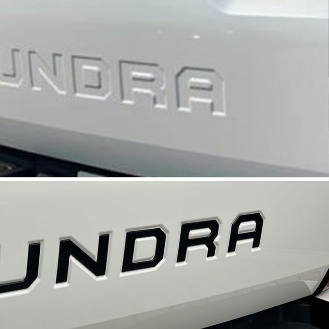 Pukonger Tailgate Insert Letters Compatible with Tundra 2022 2023 2024 2025 2026 3D Emblems with Strong 3-m Adhesive Matte Black