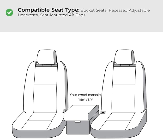 Covercraft Polycotton Custom Seat Covers for 2024-2026 Toyota Tacoma (Excludes TRD Pro), 1st Row Bucket Seats, Taupe