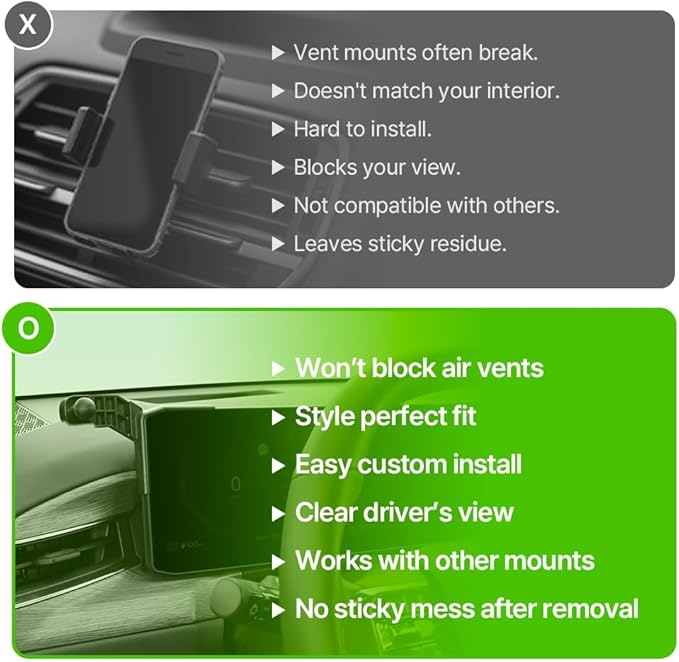 FICS Side Screen Phone Holder for KIA EV9 – Custom-Fit Left & Right Mount for Seamless Display Integration, Interior Accessories for Navigation Use, Stable Driving View