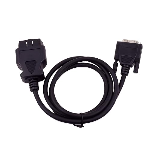 XTPTFABS OBD2 OBDII Cable Fits for Cen Tech Code Reader Scanner Models 60693 60694 60794 62119 62120, ODB2 Connector to 15-Pin Male Adapter Cable (4-FT)