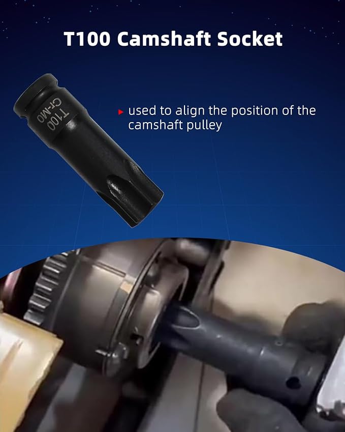DPTOOL Camshaft Alignment Locking Timing Tool Kit Fuel Injector Puller Removal Tool Compatible with Mercedes Benz M133 M260 M264 M270 M274 1.6L V4 A Class and B Class Engine 270589006100 270589016100