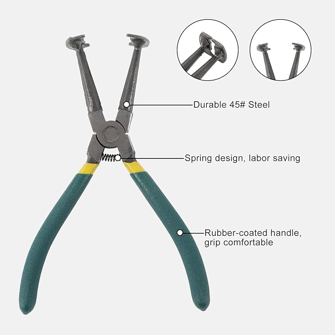 Piston Ring Compressor Tool, 14 Pcs Piston Rings & 1 Adjustable Installer Pliers for Repairing Car Truck Racing Automotive Engine (62-145mm/2.4-5.7inch), Carrying Box