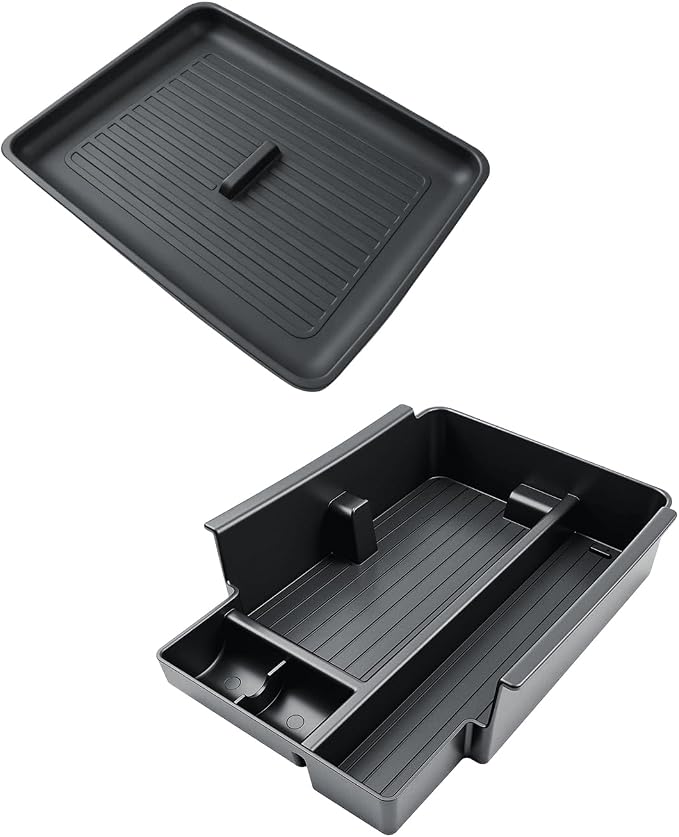 SKTU 2Pack for 2026 Jeep Cherokee Center Console Organizer for 2026+ Jeep Cherokee (Base/Laredo/Limited/Overland) Console Tray & Wireless Charging Mat Jeep Cherokee 2026 Accessories ABS Insert Tray
