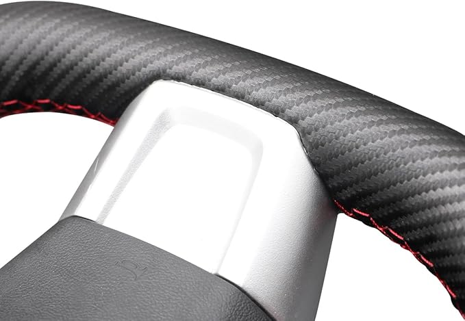 MEWANT Hand Stitched Matte Carbon Fiber&PU Leather Car Steering Wheel Protector Wrap Cover for Subaru WRX 2015-2021 / WRX STI 2015-2021 Steering Wheel Cover Accessories