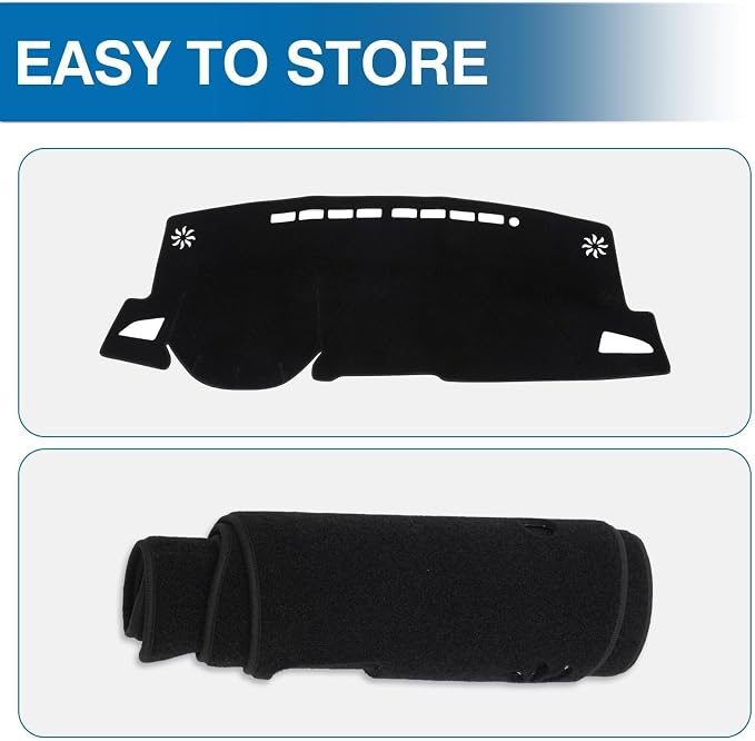 KUST Black Dash Cover for Toyota Corolla Cross 2022 2023 2024 2025 2026 (NOT fit Toyota Corolla) Polyester Dashboard Cover Non-Slip Interior Accessories for Corolla Cross No Glare