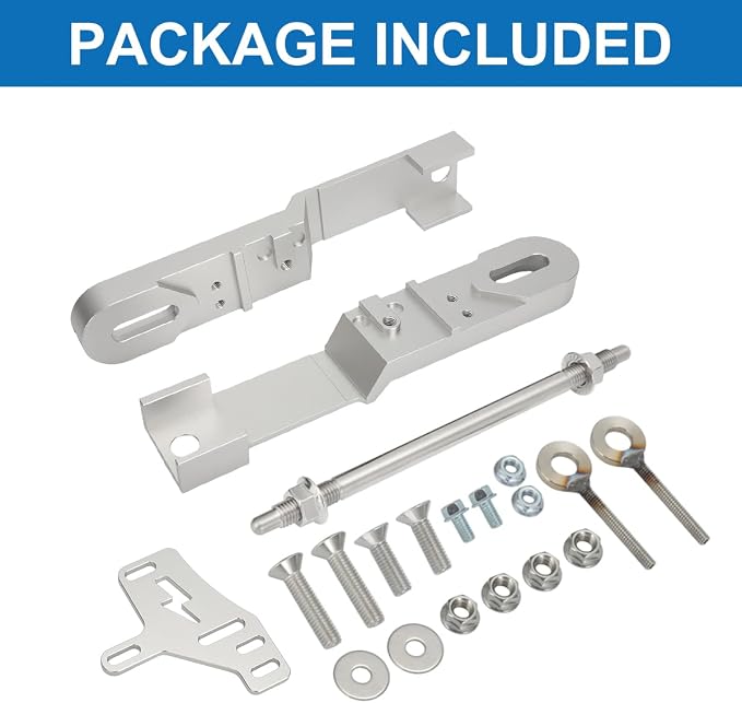 Swing Arm Extension Kit Compatible with Razor MX650 SX500 MX500, 3''-4'' Widening Axle Extension, Silver