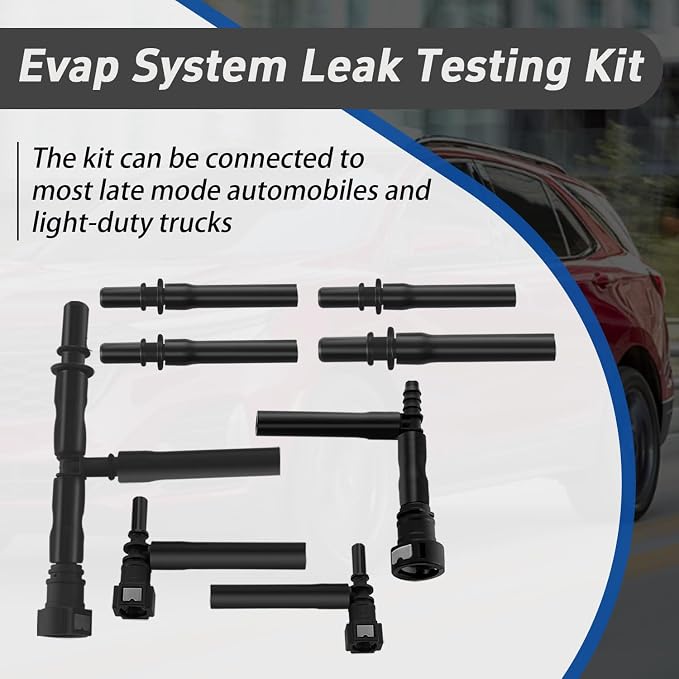 Vehicle EVAP System Leak Detection Kit Compatible with Low Pressure Automotive Smoke Machine for Diagnostics Replace 96-0190 Easy-Connect Test Kit