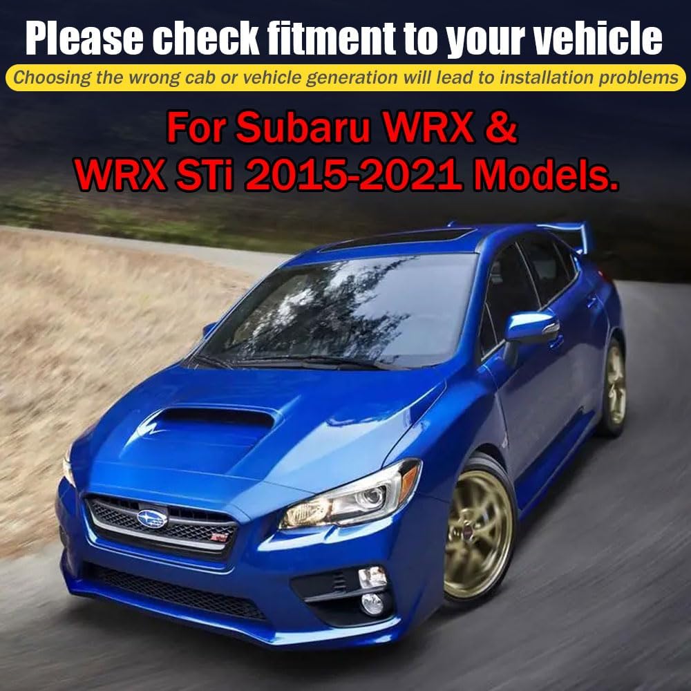 Rain Guards for WRX & WRX STi 2015-2021 Models, Tape-on Side Window Deflectors for WRX & WRX STi, Window Visors for Subaru Cars,for Subaru Car Accessories 4 Rain Guards & 2 Car Coasters