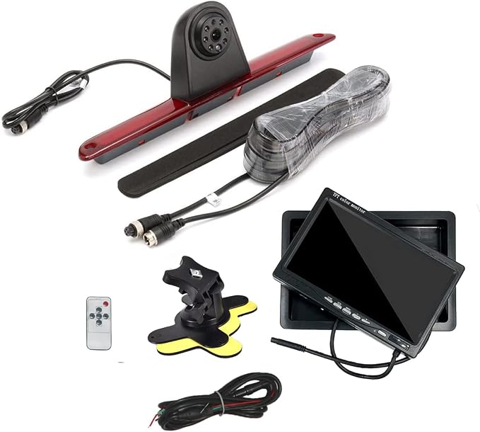 Brake Light Reversing Backup Camera Kit with 7'' TFT LCD Monitor for 2007-2018 Mercedes Benz Sprinter/Dodge Sprinter/VW C Rafter Vans Parking Safety…