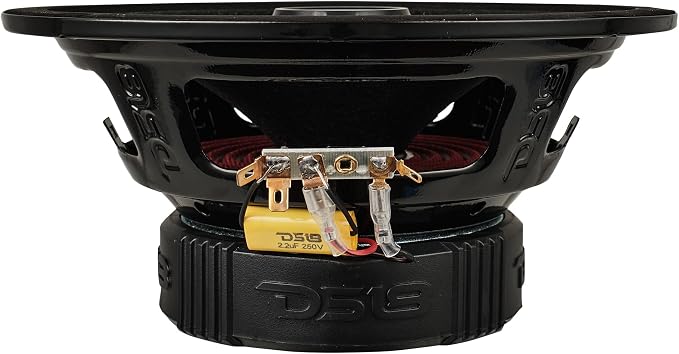 DS18 PRO-ZT Pro Audio Coaxial Midrange Speakers with Built-in Bullet Tweeter, 4-Ohms, Water Resistant - Black Metal Mesh Grill Included (1 Speaker) (8" inches)