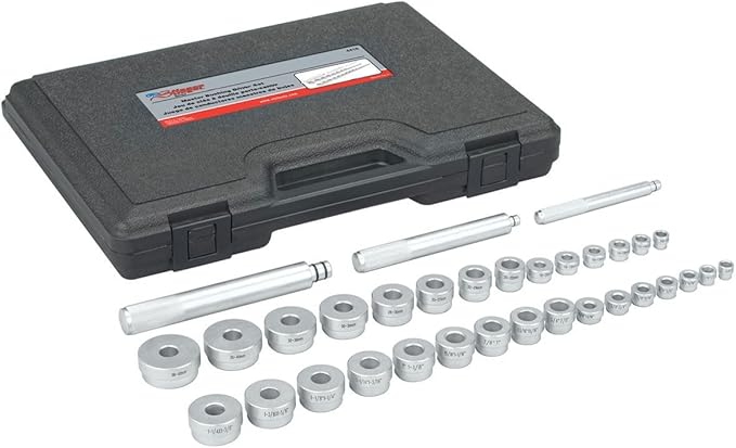 OTC 4410 Metric and Standard Master Bushing Drive Set - 33 Piece - Remove and Install Bushings Ranging from 10mm to 42mm in Diameter and 3/8" to 1-3/8" in Diameter; Includes Storage Case