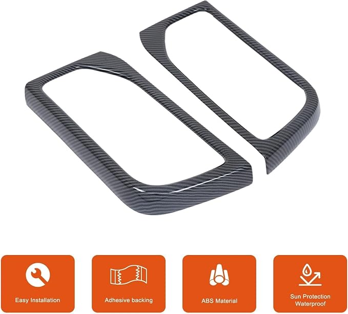 2Pcs Third Row Cup Holder Panel Cover Compatible with Toyota Grand Highlander 2024 2025 2026 Fit for 2024-2026 Grand Highlander ABS Accessories(Carbon Fiber)