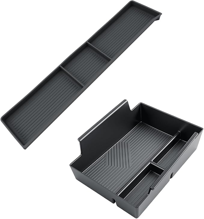 SKTU 2PCS for 2026 Nissan Sentra Center Console Organizer for 2026+ Nissan Sentra (S/SV/SR/SL) Dashboard Organizer & Console Tray 2026 Sentra Accessories ABS Insert Tray Dashboard Storage Box