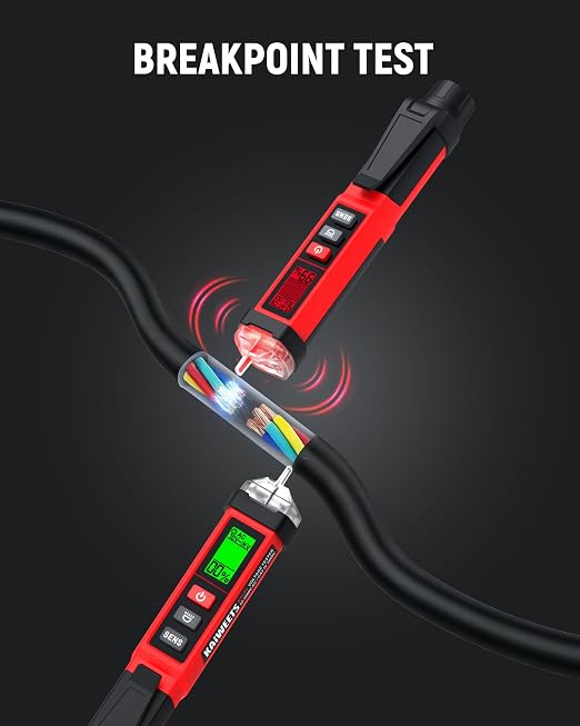 KAIWEETS GFCI Outlet Tester with LCD Display KT301T and KAIWEETS Non-Contact Voltage Tester Pen KTL01