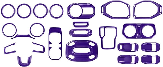 RT-TCZ for Wrangler JL Interior Trim Kit Compatible with Jeep Wrangler JL JLU Gladiator JT 2018-2023 Purple Interior Accessories 23pcs