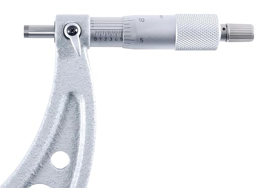 Accusize Industrial Tools Outside Micrometer, 6-7", EG00-0007 | 6-7", Ultra-Precision, Carbide Tipped, M-Type, Resolution 0.0001", Ratchet Friction Thimble, Solid Storage Case